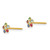 Inverness 14k Flower Multicolor Crystal Earrings 809E/1