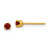 Inverness 24k Plated January Red Crystal Birthstone Earrings 81E