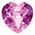 Created Pink Sapphire 6mm Heart Checkerboard CS-0600-HTX-PK