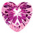 Created Pink Sapphire 8mm Heart CS-0800-HTF-PK