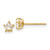 14k Madi K CZ 4mm Star Post Earrings GK597
