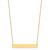 10k Yellow Gold Large Blank Bar Necklace 10XNA639Y