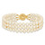 14k 5-6mm White Near Round FW Cultured Pearl 3-strand Bracelet PR14-7.5