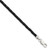 Sterling Silver 18inch 3mm Black Leather Braided Necklace QK90-18