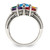 Sterling Silver Antiqued w/14k 5-stone Mother's Ring QMR11/5SY-8