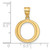 10K Polished Etched Letter O Initial Pendant 10YC1437O