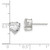Sterling Silver Polished 7mm Heart Snap Set CZ Stud Earrings QE7538