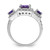 Sterling Silver Rhodium-plated Purple Square CZ Ring QR2303-6