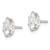 Sterling Silver Polished 7x3.5mm Marquise Snap Set CZ Stud Earrings QE7553