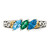 Sterling Silver Antiqued w/14k 3-stone Mother's Ring Mounting QMR17/3-5