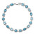 Sterling Silver Rhodium-plated Blue Topaz Bracelet QX602BT