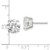 Sterling Silver 9mm Round Basket Set CZ Stud Earrings QE7472