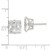 Sterling Silver 9mm Square Snap Set Laser-cut CZ Stud Earrings QE7527