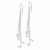 Sterling Silver Rhodium-plated Musical Notes Dangle Earrings QE8920