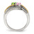 Sterling Silver Antiqued w/14k 2-stone Mother's Ring QMR13/2SY-10