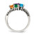 Sterling Silver Antiqued w/14k 5-stone Mother's Ring QMR15/5SY-5