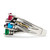 Sterling Silver Antiqued w/14k 5-stone Mother's Ring QMR15/5SY-5