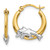 10K & Rhodium Dolphin Hoop Earrings 10TL729