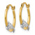 10K & Rhodium Dolphin Hoop Earrings 10TL729