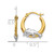 10K & Rhodium Dolphin Hoop Earrings 10TL729