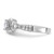 Sterling Silver Rhodium-plated Square CZ Ring QR2028-6