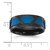 Chisel Titanium Brushed and Polished Black and Blue IP-plated 8mm Band TB515-7