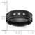 Chisel Titanium Polished Black IP-plated CZ 8mm Band TB550-12