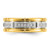 Chisel Titanium Polished with Brushed Center Yellow IP-plated CZ 8mm Band TB522-10.5