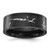Chisel Titanium Polished Black IP-plated with Black and Silver Foil Inlay 8mm Band TB526-11