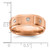 Chisel Titanium Brushed and Polished Rose IP-plated with CZ 8mm Band TB552-12.5
