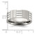 Chisel Titanium Brushed and Polished Grooved 8mm Band TB529-13