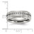 Chisel Titanium Polished with Brushed Center and CZ 7mm Band TB510-9.5