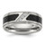 Chisel Titanium Polished with Black Carbon Fiber Inlay and CZ 8mm Band TB511-11.5