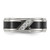 Chisel Titanium Polished with Black Carbon Fiber Inlay and CZ 8mm Band TB511-11.5