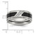 Chisel Titanium Polished with Black Carbon Fiber Inlay and CZ 8mm Band TB511-11.5