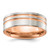 Chisel Titanium Brushed and Polished Rose IP-plated Stripes 8mm Band TB561-10
