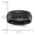 Chisel Titanium Brushed Black IP-plated with Black CZ 8mm Band TB521-7.5