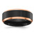 Chisel Titanium with Brushed Center Black and Rose IP-plated 8mm Band TB519-12