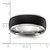 Chisel Titanium Polished with Brushed Black IP-plated Center 8mm Band TB554-9