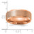 Chisel Titanium Polished Laser-cut Center Rose IP-plated 8mm Band TB560-13