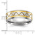 Chisel Titanium Brushed and Polished Yellow IP-plated 8mm Band TB566-13