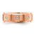 Chisel Titanium Brushed and Polished Rose IP-plated with CZ 8mm Band TB552-13