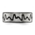 Chisel Titanium Brushed Black IP-plated Heartbeat 8mm Band TB562-8