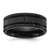 Chisel Titanium Brushed and Polished Black IP-plated Notched 8mm Band TB514-13
