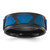 Chisel Titanium Brushed and Polished Black and Blue IP-plated 8mm Band TB515-12