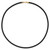 14k 4mm 20in with Yellow Clasp Black Rubber Cord Necklace XG267-20
