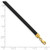 14k 4mm 20in with Yellow Clasp Black Rubber Cord Necklace XG267-20