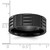 Chisel Titanium Polished Black IP-plated Grooved 8mm Band TB548-11.5