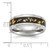 Chisel Titanium Polished with Black and Gold Foil Inlay 8mm Band TB524-14