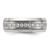 Chisel Titanium Polished with CZ 8mm Band TB523-10.5